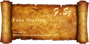 Faix Szelina névjegykártya
